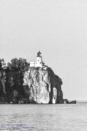 Split rock Lighthouse-Black and white